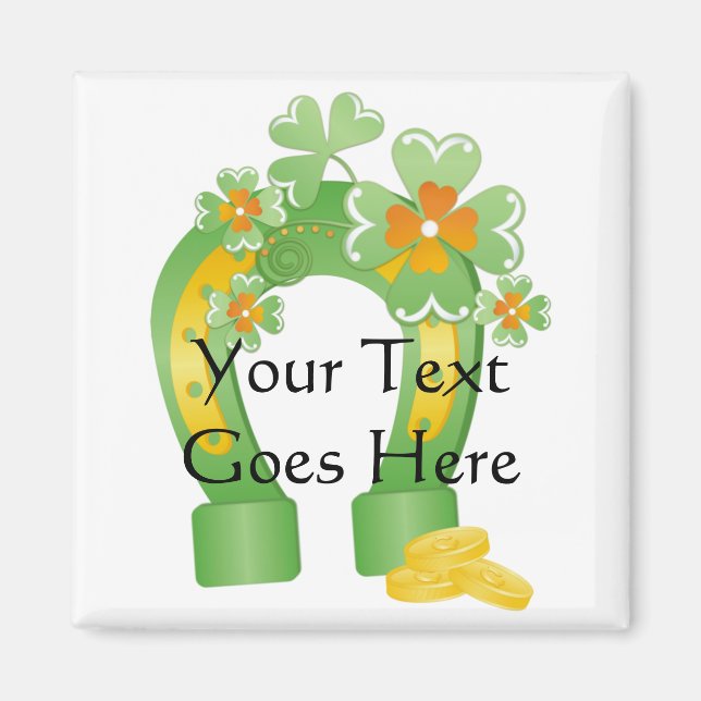 Customizable Lucky Horseshoe Magnet (Front)