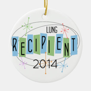 Customizable Lung Recipient with Custom Photo Ceramic Ornament
