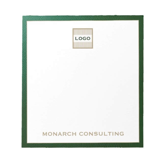 Customizable Luxury Company Logo Notepad (Front)