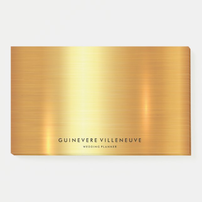 Customizable luxury faux gold post-it notes (Front)