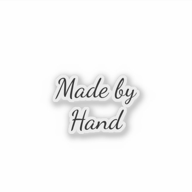 Customizable Made By Hand Transparent (Front)