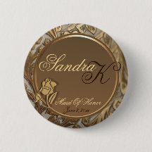 Customizable Maid Of Honour Elegant Keepsake Butto