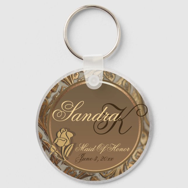 Customizable Maid Of Honour's Keepsake Keychain (Front)