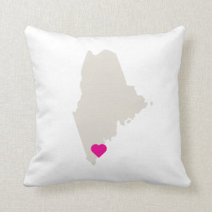 Customizable Maine State Love Reversible Pillow