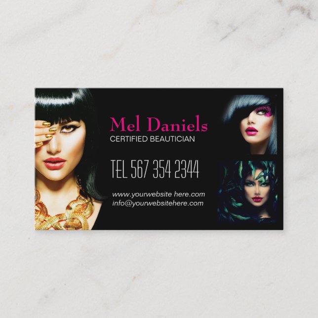 Customizable Makeup Artist Business Card (Front)