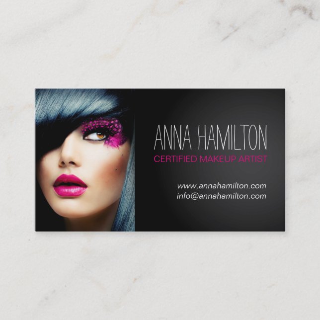 Customizable Makeup Artist Business Card (Front)