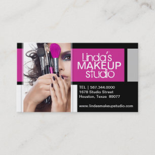 Customizable Makeup Artist Business Card Template
