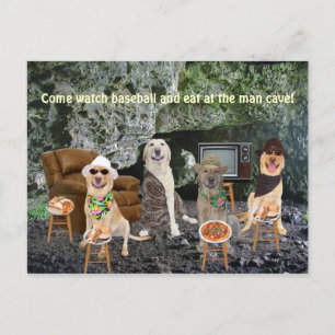 Customizable Man Cave Invitation Postcard