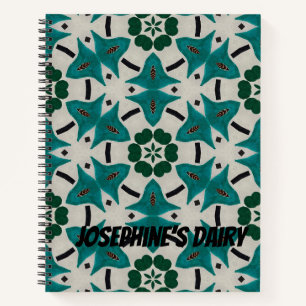 Customizable Mandala Dairy. Geometric Designed Notebook