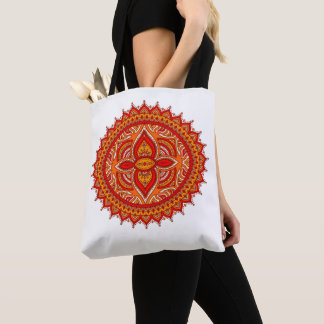Customizable Mandala Pattern Fabric Tote Bag