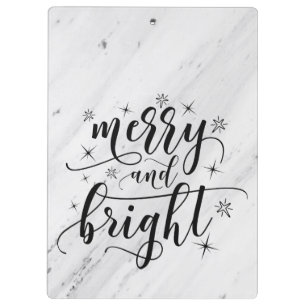 Customizable Marble Christmas Clipboard