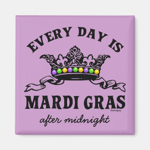 Customizable Mardi Gras Magnet