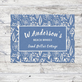 Customizable Marine-Blue Oceanic Textured Doormat