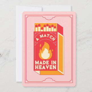 Customizable "Match Made in Heaven" Bachelorette Invitation