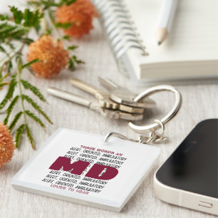 Customizable MD - Can Be Changed to LPN, CNA, RN Keychain