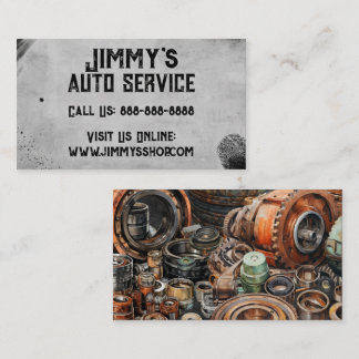 Customizable Mechanic Shop  Business Card