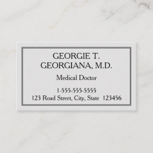 Customizable Medical Doctor Business Card