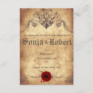 Customizable Medieval Fantasy wedding invitation