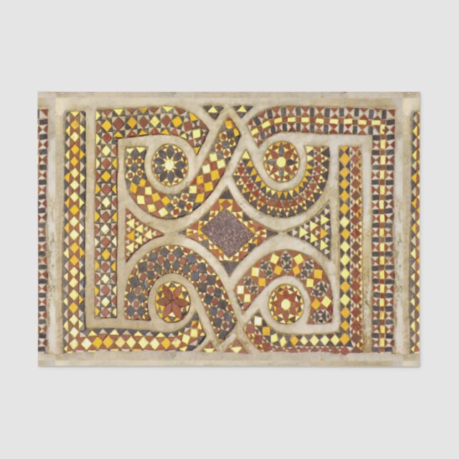 Customizable Medieval Mosaics Tissue Paper (Front)
