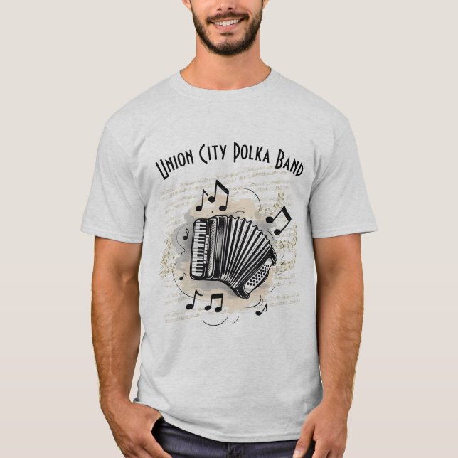 Customizable Men's Accordion Player T-Shirt (Front)