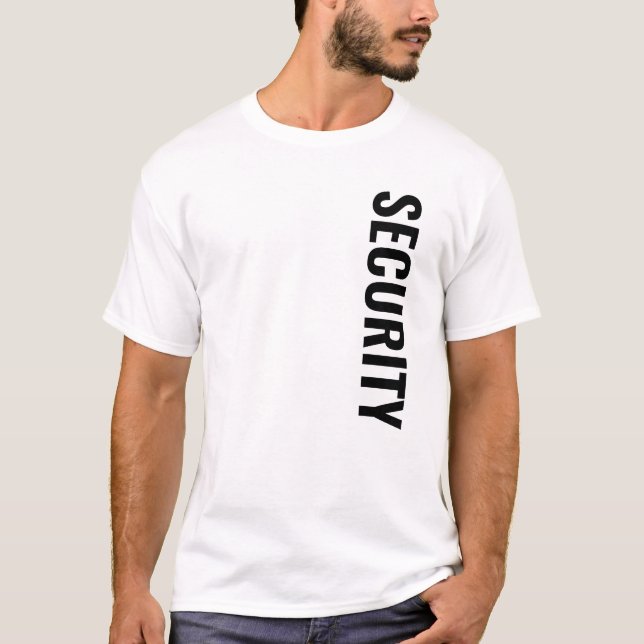 Customizable Mens Security Staff Member Work T-Shirt (Front)