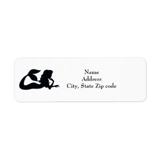 customizable mermaid label sticker return address