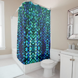 customizable mermaid scales shower curtain