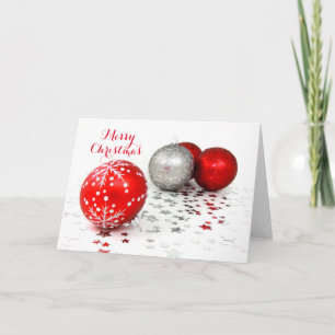 Customizable MERRY CHRISTMAS SEASON'S GREETINGS Holiday Card