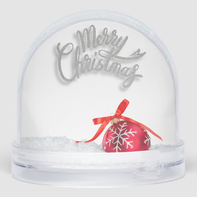 Customizable Merry Christmas Snowglobe (Back)