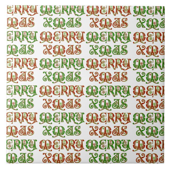 Customizable Merry Xmas Tile (Front)