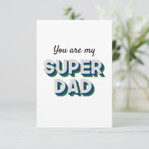 Customizable message for Superdad Thank You Card