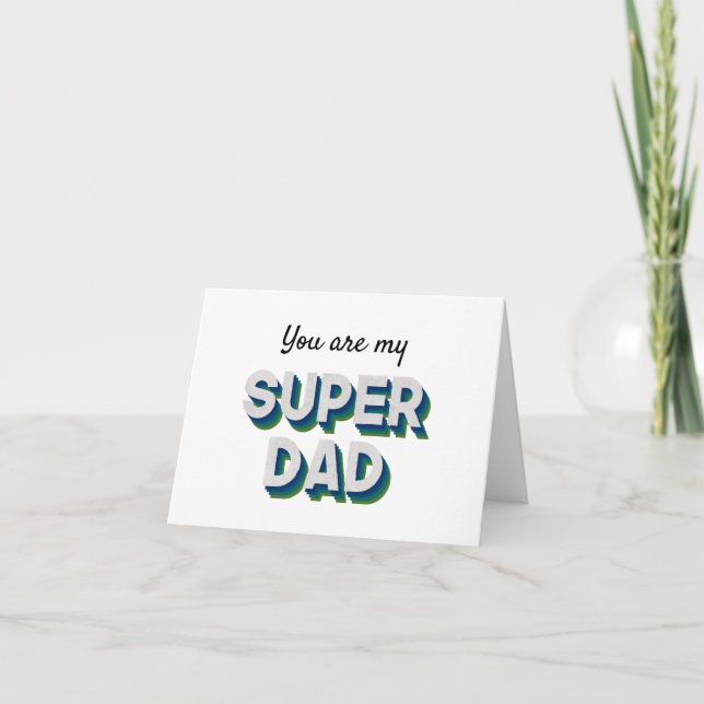 Customizable message for Superdad Thank You Card (Front)