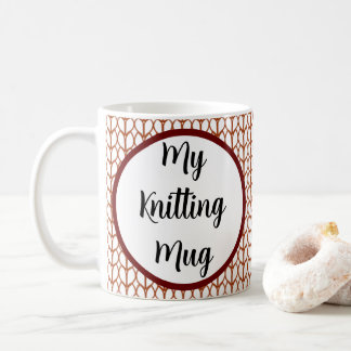 Customizable Message Knitting  Coffee Mug