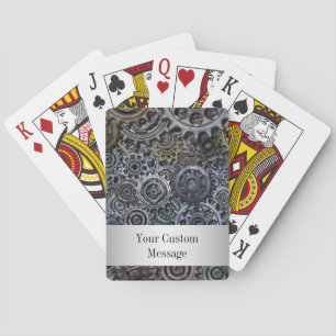 Customizable Metal Gear Design Playing Cards