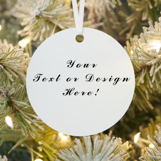 Customizable Metal Ornament - Add Your Design (Insitu)