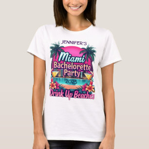 Customizable Miami Bachelorette Party T-Shirt 