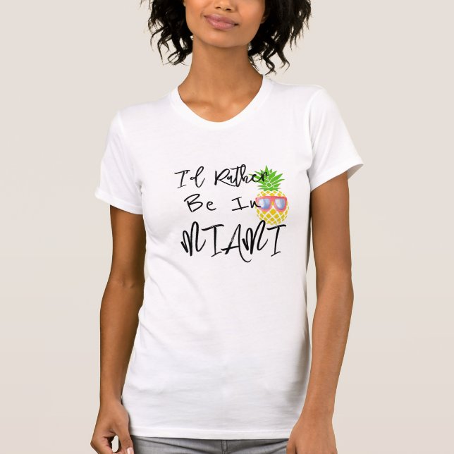 Customizable Miami Beach Funny Florida Vacation T-Shirt (Front)