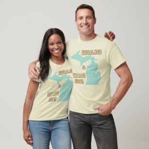 Customizable Michigan Unsalted and Shark Free T-Shirt