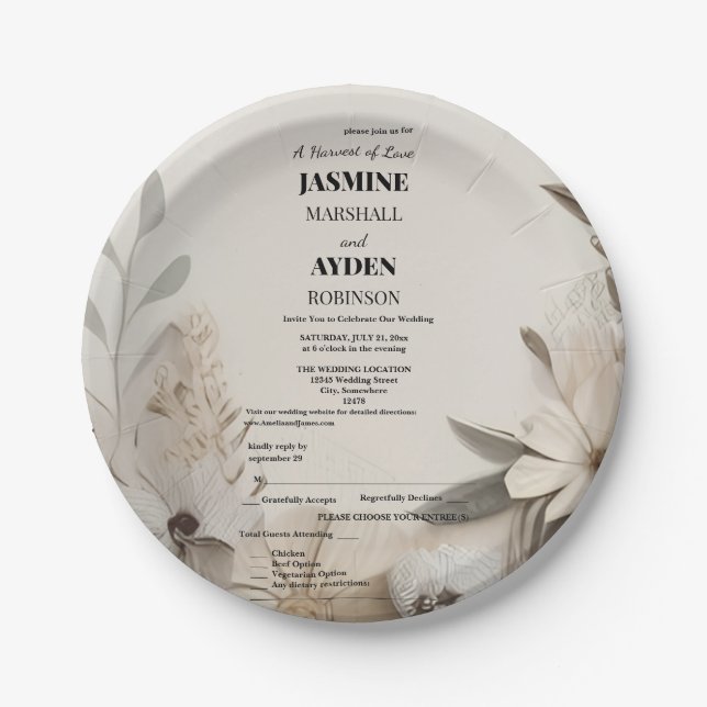 Customizable Milestone Celebration Cards Paper Plate (Front)