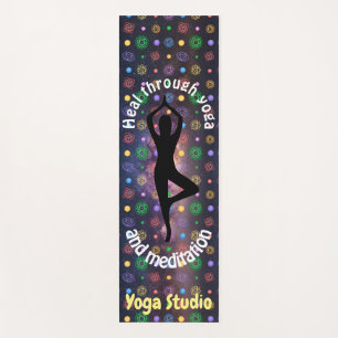 Customizable milky way chakra yoga pose yoga mat