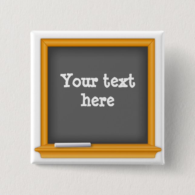 Customizable Mini Chalkboard  2 Inch Square Button (Front)
