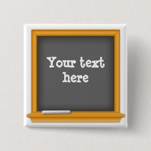 Customizable Mini Chalkboard  2 Inch Square Button