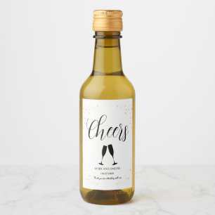 ✨ Customizable Mini Wedding Wine Bottle Labels
