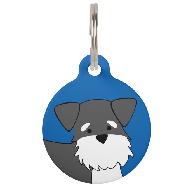 Customizable Miniature Schnauzer Dog Tag (Front)