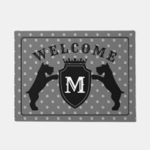 Customizable Miniature Schnauzer Doormat