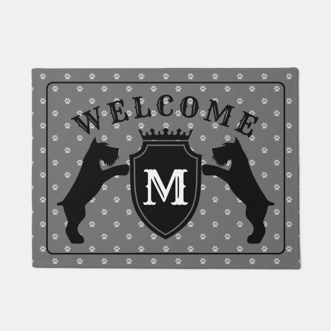 Customizable Miniature Schnauzer Doormat (Front)