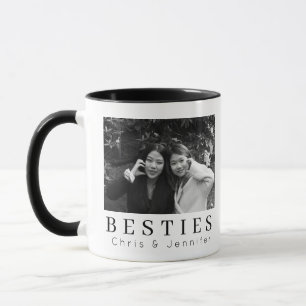 Customizable Minimalist Modern Best Friends BFF Mug