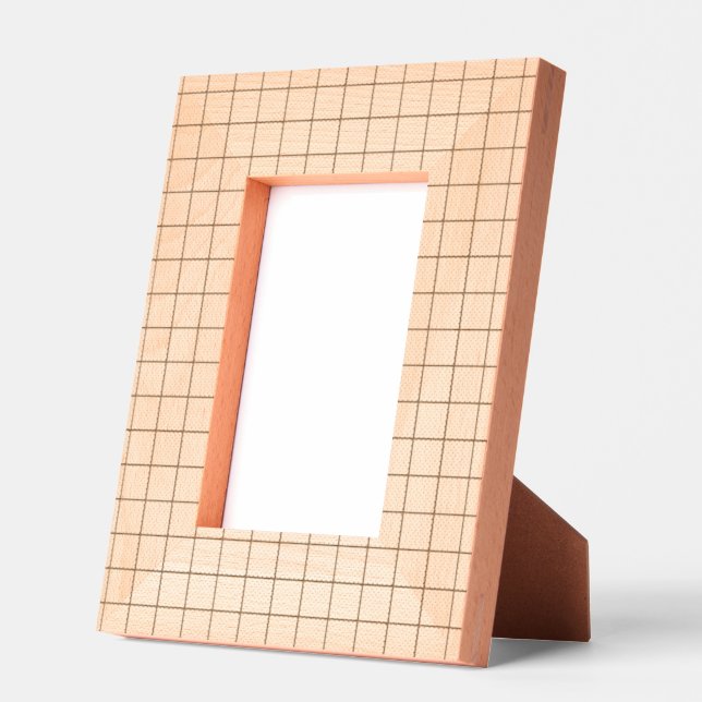 Customizable Minimalist White Grid Texture Etched Frames (Left)