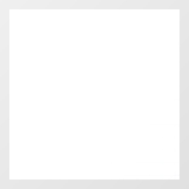 Customizable Minimalist White Grid Texture Window Cling (Sheet)