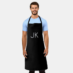 Customizable minimalistic initials name apron